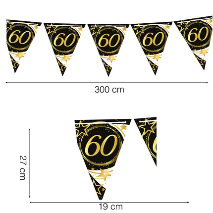 Garland 60 år papper 3m