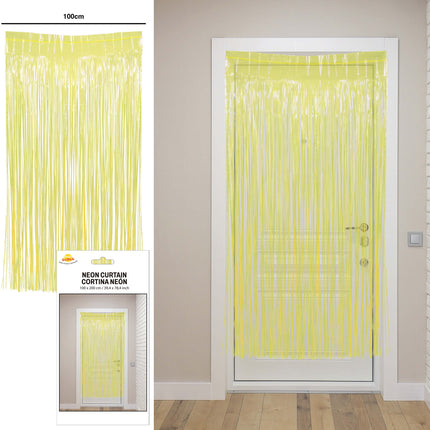 Gul dörrgardin 2m