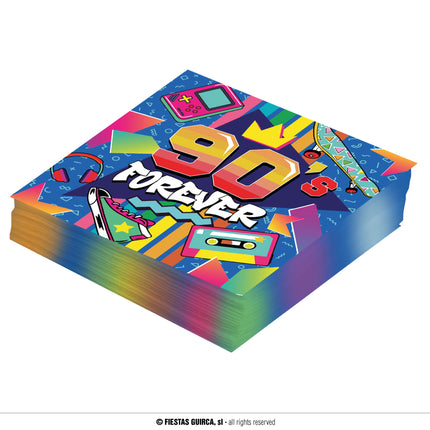 90-tals Servetter 33cm 12st