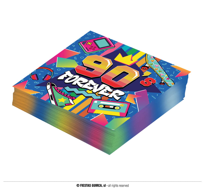 90-tals Servetter 33cm 12st