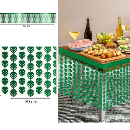 Hawaii Bordsduk Grön Palm Leaves 4m