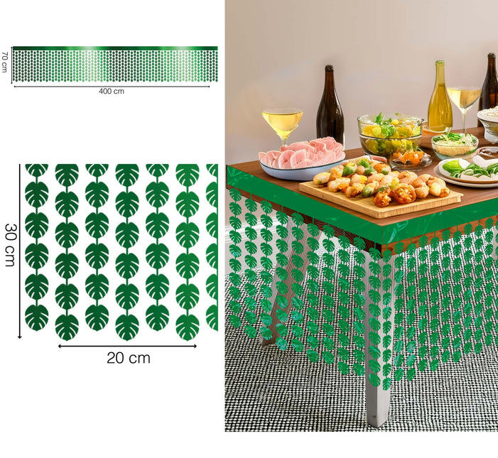 Hawaii Bordsduk Grön Palm Leaves 4m