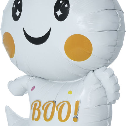 Halloween-heliumballong, vit spökfigur, tom, 75 cm