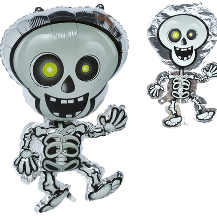 Halloween-heliumballong, skelett, tom, 65 cm