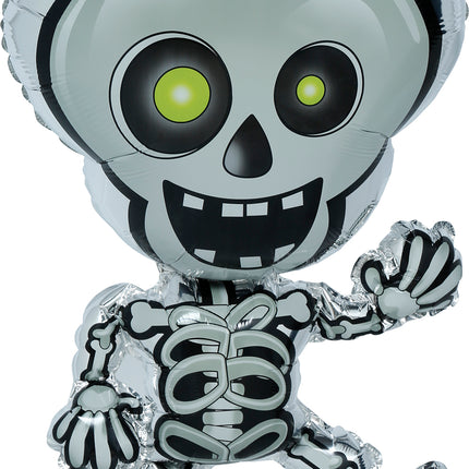 Halloween-heliumballong, skelett, tom, 65 cm