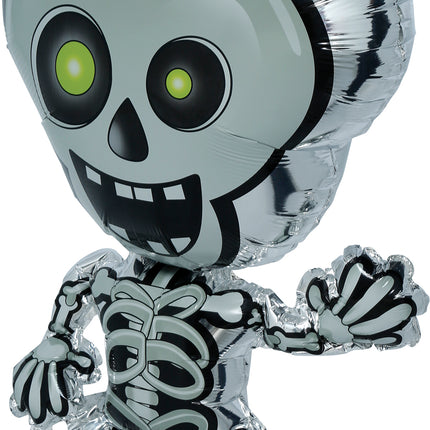 Halloween-heliumballong, skelett, tom, 65 cm