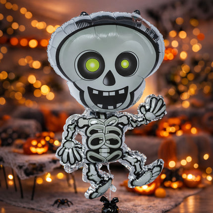 Halloween-heliumballong, skelett, tom, 65 cm