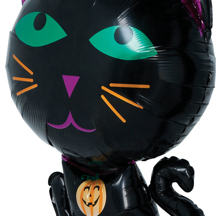 Halloween-heliumballong – katt, tom, 60 cm