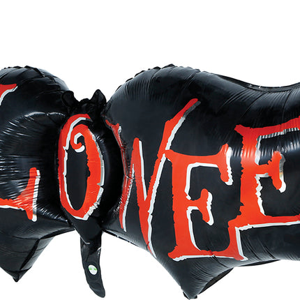 Halloween-folieballong, fladdermus, tom, 1 m