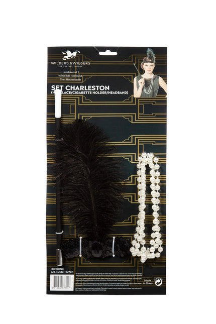 Charleston Accessoar Set Svart 3 delar