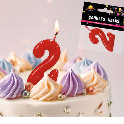 Rött stearinljus 2 år 5,5 cm