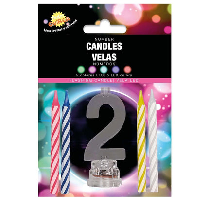 Ljusstake 2 år Led 13cm