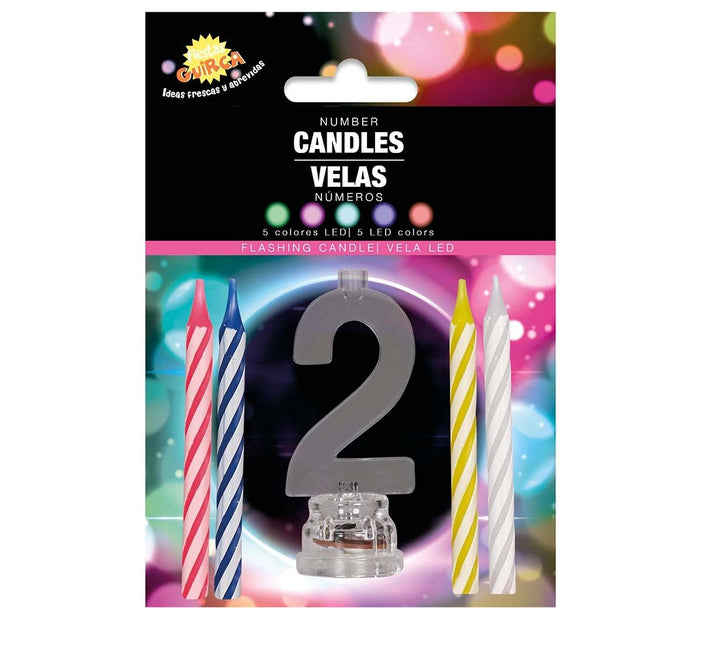 Ljusstake 2 år Led 13cm