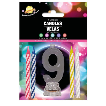 Ljusstake 9 år Led 13cm