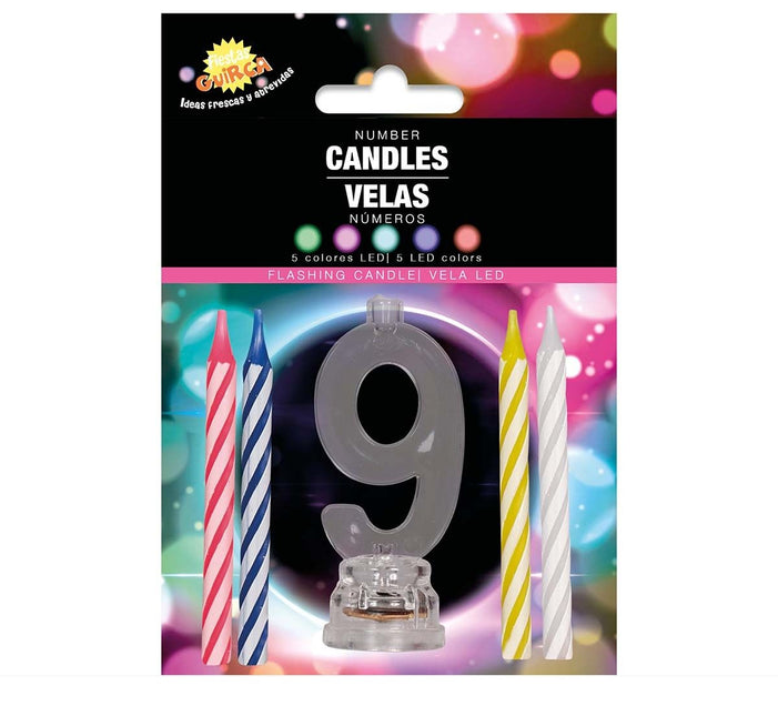 Ljusstake 9 år Led 13cm