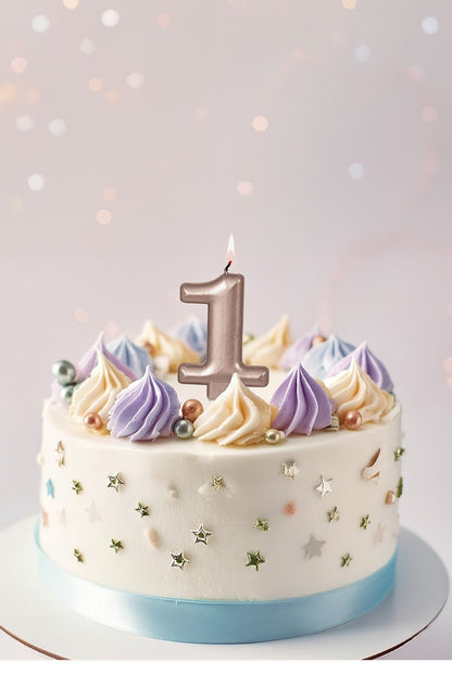 Roséguldljus 1 år 8cm