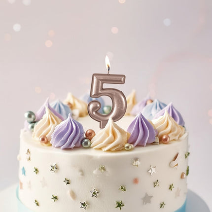 Roséguldljus 5 år 8cm