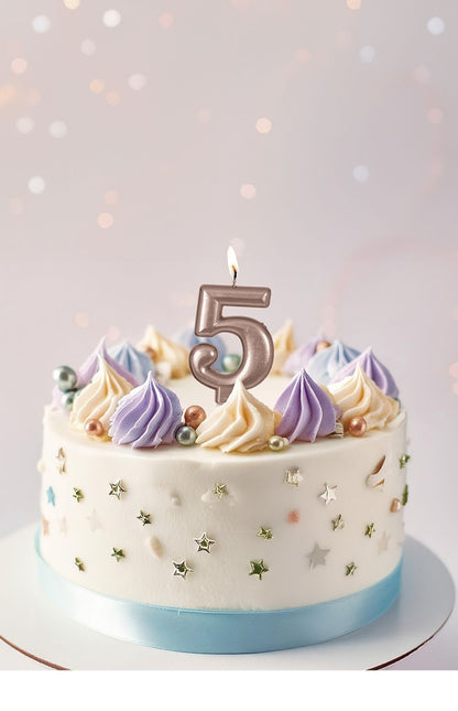 Roséguldljus 5 år 8cm