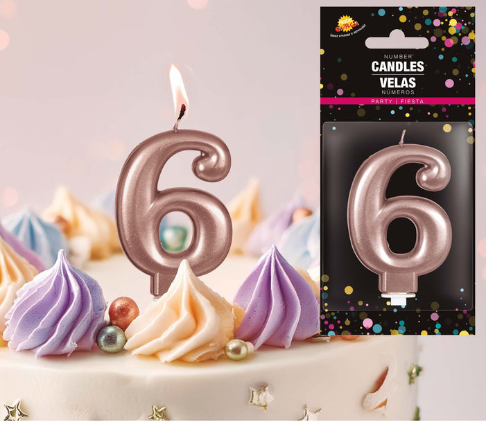 Roséguldljus 6 år 8cm