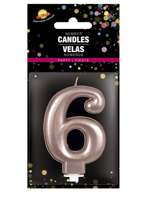 Roséguldljus 6 år 8cm