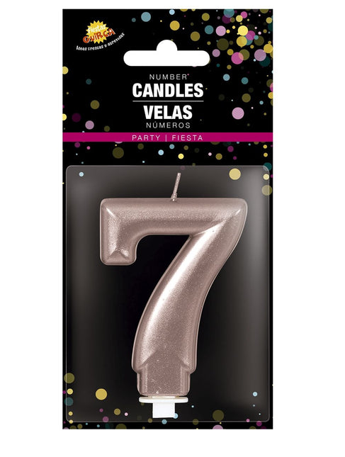 Roséguldljus 7 år 8cm