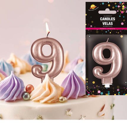 Roséguldljus 9 år 8cm