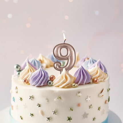 Roséguldljus 9 år 8cm