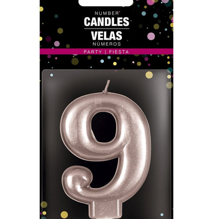 Roséguldljus 9 år 8cm