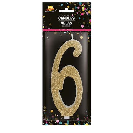 Guldljus 6 år Glitter 12,5cm