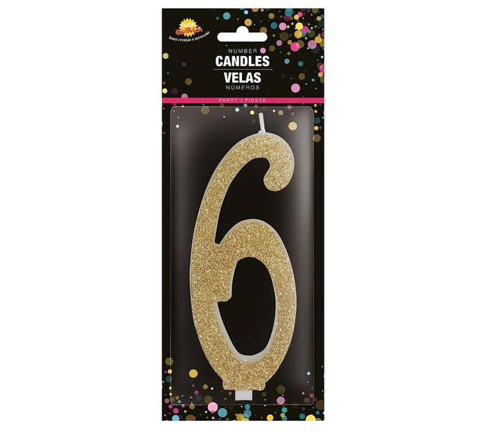 Guldljus 6 år Glitter 12,5cm