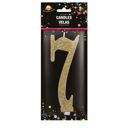 Guldljus 7 år Glitter 12,5cm