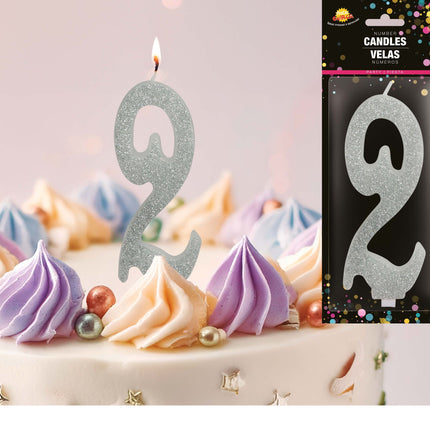 Silverljus 2 år Glitter 12,5cm