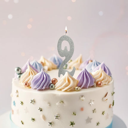 Silverljus 2 år Glitter 12,5cm