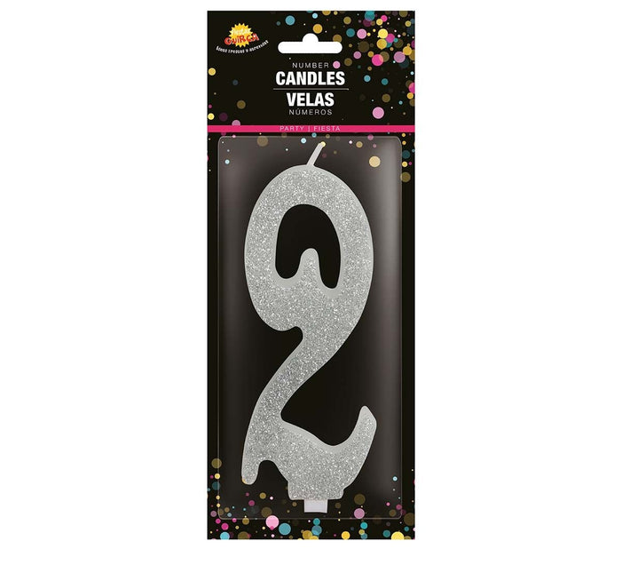 Silverljus 2 år Glitter 12,5cm