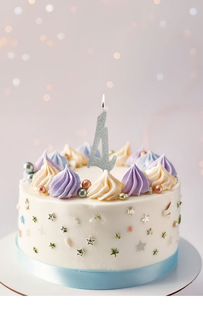 Silverljus 4 år Glitter 12,5cm