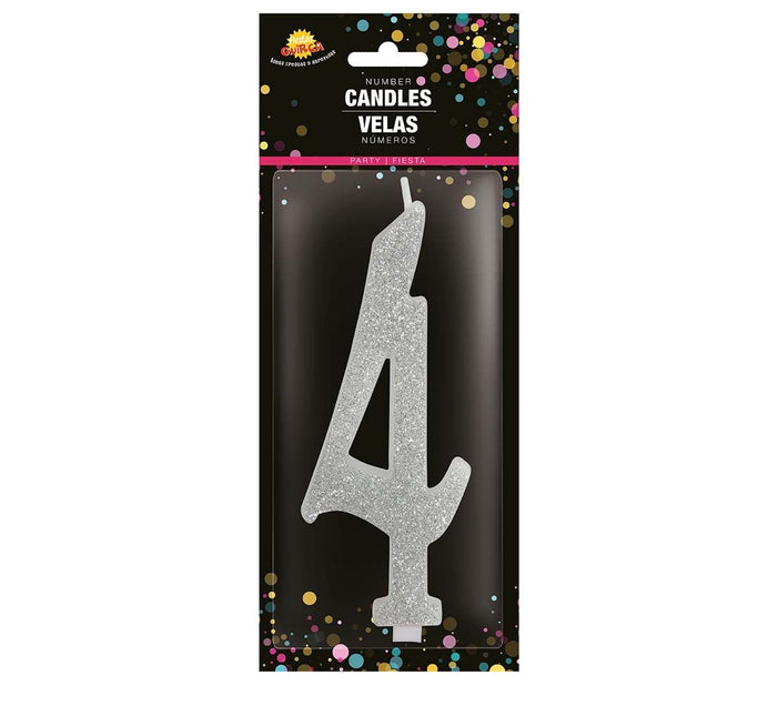 Silverljus 4 år Glitter 12,5cm