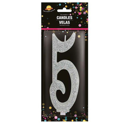 Silverljus 5 år Glitter 12,5cm