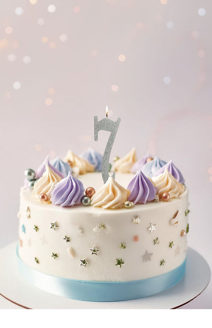 Silverljus 7 år Glitter 12,5cm