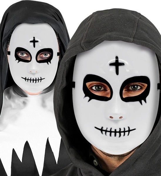 Satanisk mask, vit