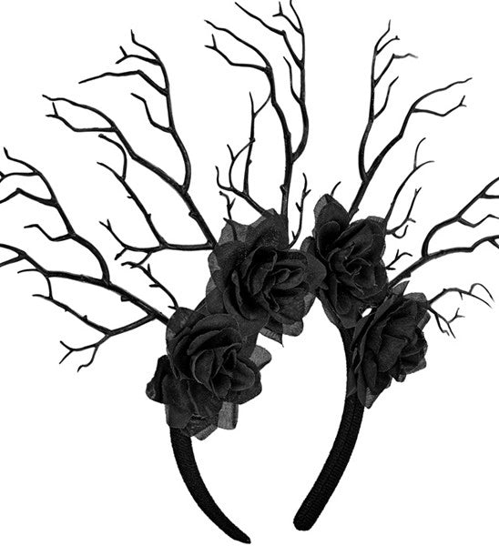 Dark Queen-huvudbonad, svart