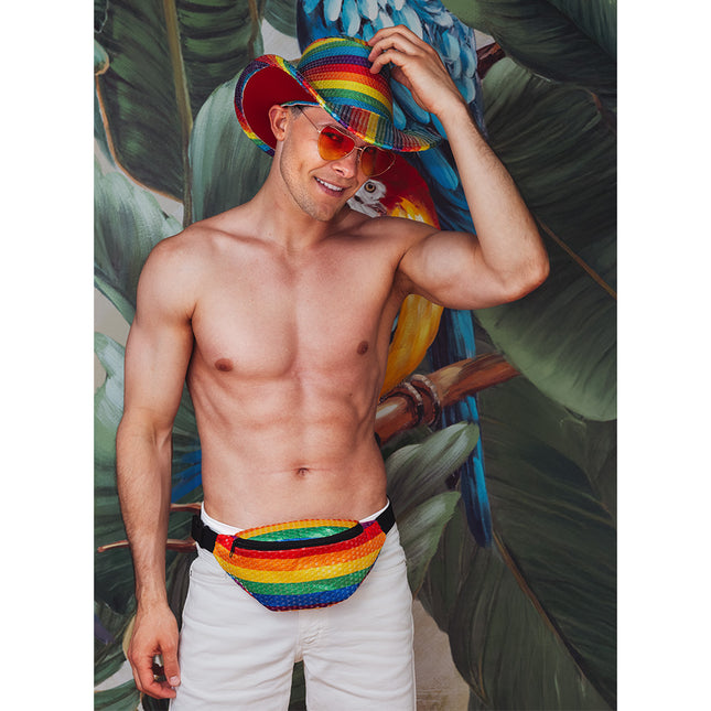 Hip bag paljetter regnbåge