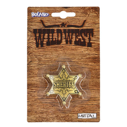 "Sheriff"-märke i guldmetall