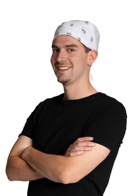 Vit bandana 52cm