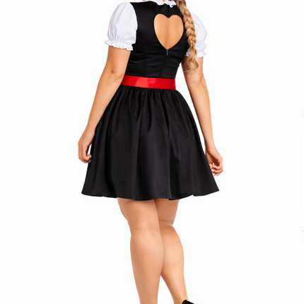 Röd dirndl-klänning till Oktoberfest – Rosalie