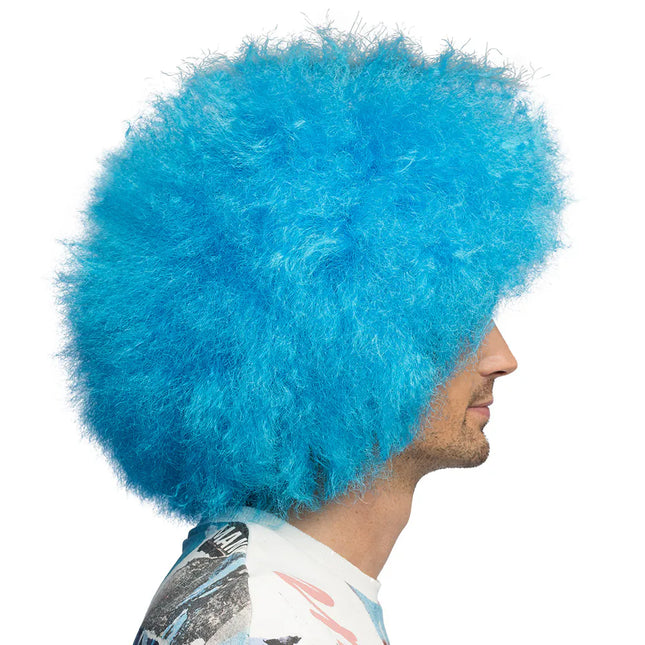 Neonperuk, blå afro