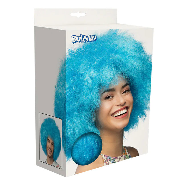 Neonperuk, blå afro