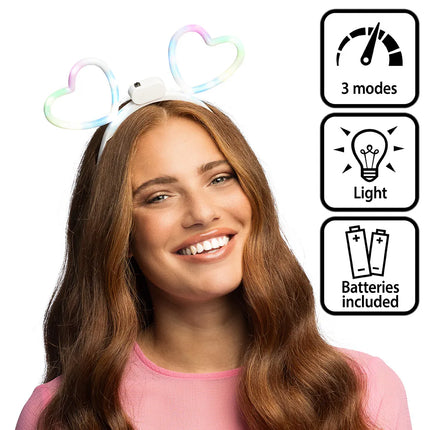 LED-diadem Glowing hearts