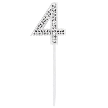4 Jaar Taarttopper Diamant 10,5cm van Boland koop je bij Partywinkel