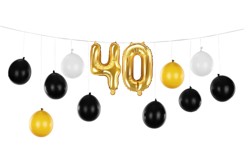 40 Jaar Ballonnenslinger 2,6m van Partydeco koop je bij Partywinkel