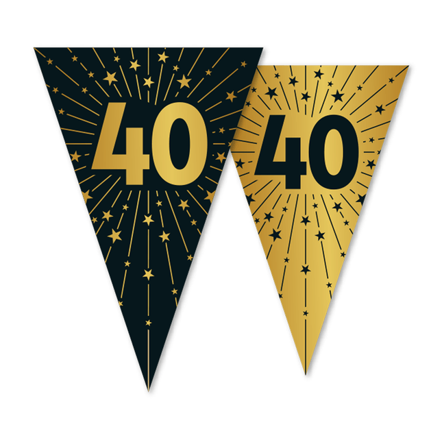 40 Jaar Slinger Goud Zwart 10m van WeFiesta koop je bij Partywinkel